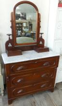 VICTORIAN MARBLE TOP DRESSER