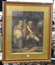 ANTIQUE COLOURED ENGRAVING