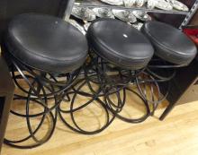 THREE GIELEN DESIGN BAR STOOLS