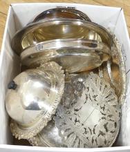 TWO BOX LOTS OF SILVER PLATE