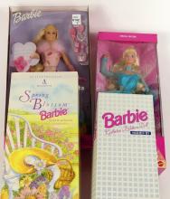 4 BARBIES IN BOXES