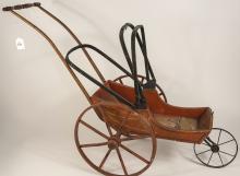 ANTIQUE 3-WHEEL DOLL CARRIAGE