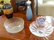 FIVE PIECES OF ART GLASS