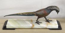 ART DECO PHEASANT SCULPTURE