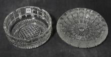 TWO QUALITY CRYSTAL ASHTRAYS