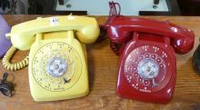 TWO ROTARY TELEPHONES