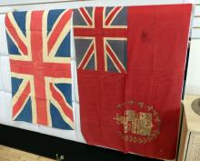TWO HELMETS AND TWO FLAGS