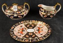 THREE PIECES OF DERBY "IMARI" CHINA