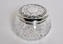 STERLING & CRYSTAL JAR