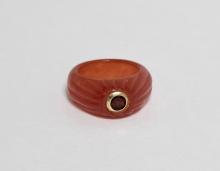 RED JADE RING