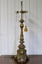 GILT WOOD LAMP