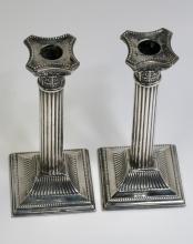 SILVER PLATED CANDLESTICKS