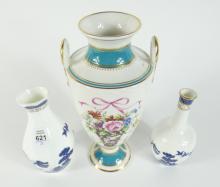 THREE ENGLISH BONE CHINA VASES | ART GLASS, POTTERY, FIGURINES, SILVER ...