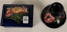 TWO PIECES OF MOORCROFT POTTERY