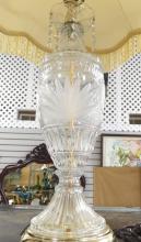 PAIR OF CRYSTAL TABLE LAMPS