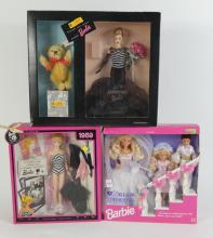 3 BARBIES IN BOXES