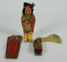 3 INDIGENOUS SOUVENIR DOLLS