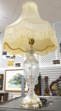 PAIR OF CRYSTAL TABLE LAMPS