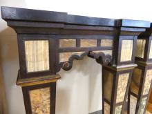 PAIR OF MARBLE INLAY CONSOLE TABLES