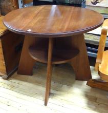 CIRCULAR MCM TEAK TABLE