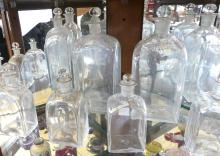 SIX ANTIQUE APOTHECARY BOTTLES