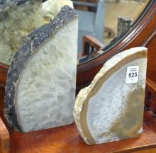 FOUR GEODE BOOKENDS