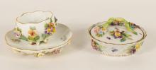 GERMAN CONDIMENT BOWL, CUP & SAUCER