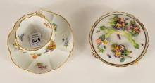 GERMAN CONDIMENT BOWL, CUP & SAUCER