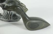 FOUR INUIT SOAPSTONE CARVINGS