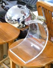 CHROME AND LUCITE LAMP