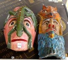 FIVE MEXICAN WALL MASKS