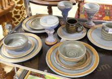 STONEWARE ART POTTERY DISHES