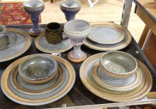 STONEWARE ART POTTERY DISHES