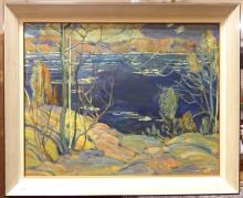 TOM THOMSON PAINTED OVER PRINT