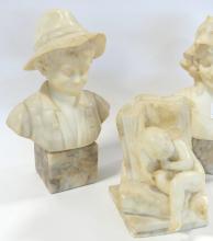 THREE MARBLE SCULPTURES