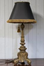 GILT WOOD LAMP