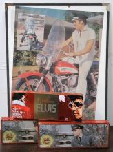 ELVIS TINS AND POSTER