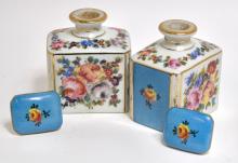 PAIR OF PERFUME JARS