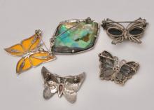 STERLING BROOCHES
