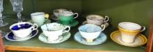 EIGHT ENGLISH CUPS AND SAUCERS