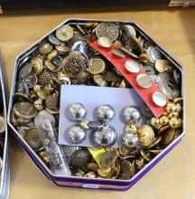 TWO TINS OF BUTTONS