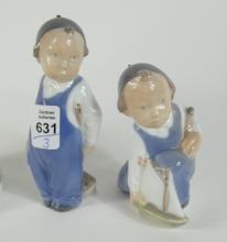 THREE DANISH PORCELAIN FIGURINES