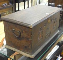 EARLY WOODEN TOOL CHEST