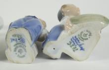 THREE DANISH PORCELAIN FIGURINES