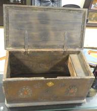 EARLY WOODEN TOOL CHEST