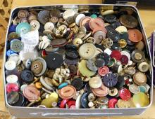 TWO TINS OF BUTTONS