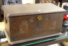EARLY WOODEN TOOL CHEST