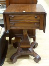 ANTIQUE DROP-LEAF WORK TABLE