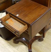 ANTIQUE DROP-LEAF WORK TABLE