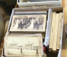 TWO BOXES OF STEREOSCOPIC SLIDES